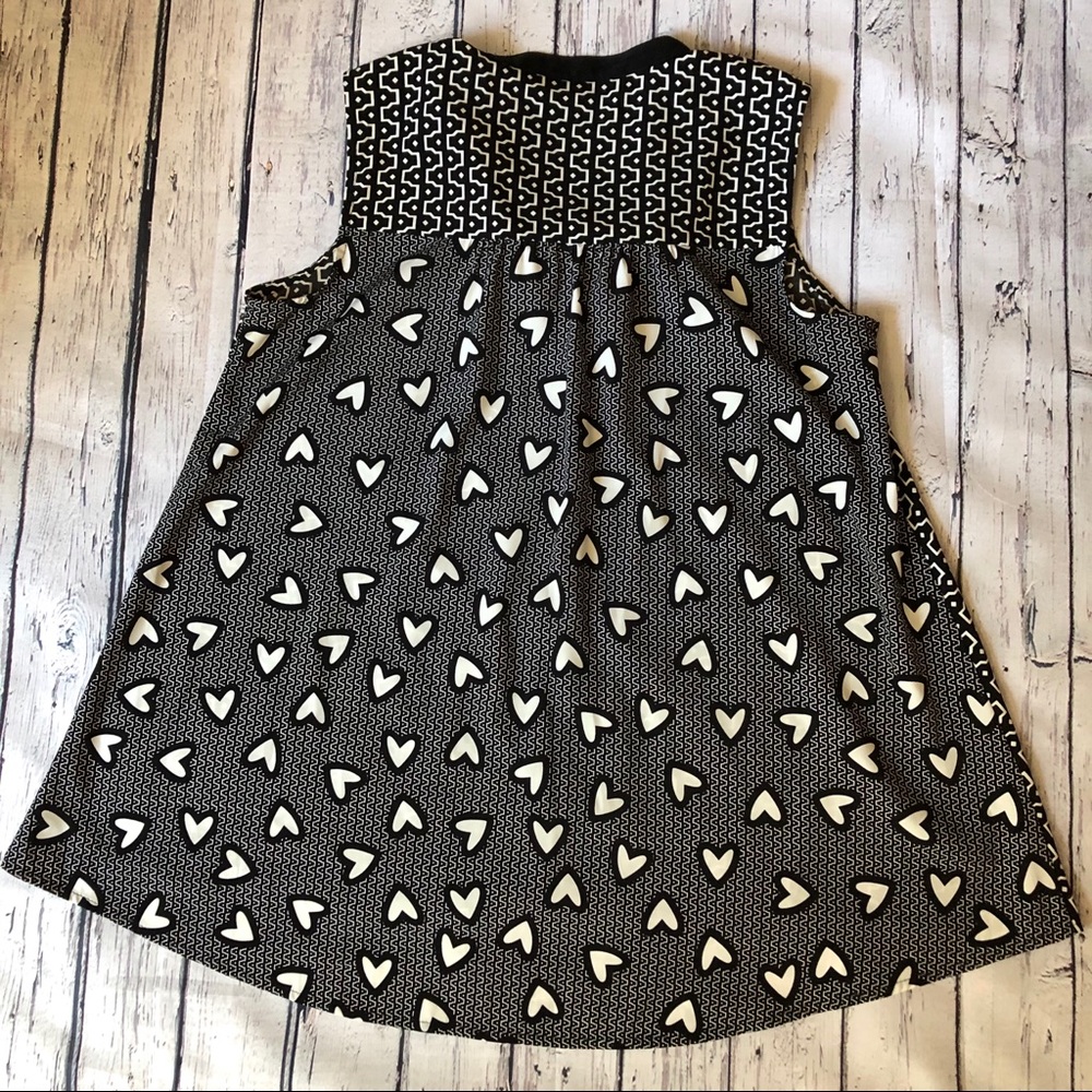 Alfani swing blouse heart print